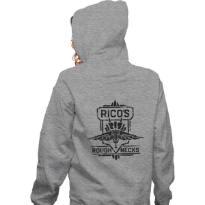 Secret_Shirts Zippered Hoodies, Unisex / Small / Sports Grey Rico's Roughnecks
