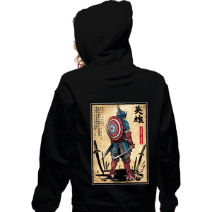 Daily_Deal_Shirts Zippered Hoodies, Unisex / Small / Black Captain Samurai