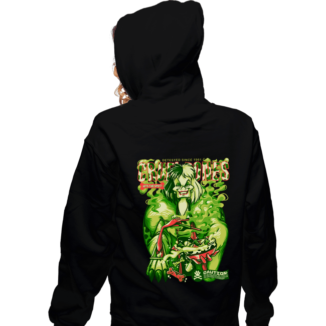 Daily_Deal_Shirts Zippered Hoodies, Unisex / Small / Black Cruel Bones