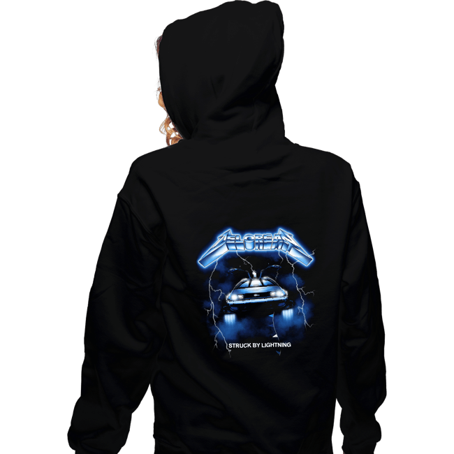Daily_Deal_Shirts Zippered Hoodies, Unisex / Small / Black Struck By Lightning