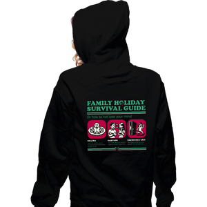 Daily_Deal_Shirts Zippered Hoodies, Unisex / Small / Black Family Holiday Survival Guide