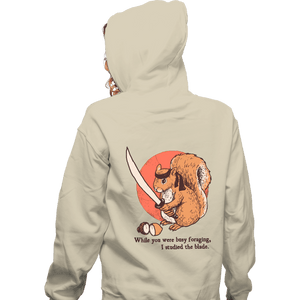 Daily_Deal_Shirts Zippered Hoodies, Unisex / Small / White Squirrel Blade