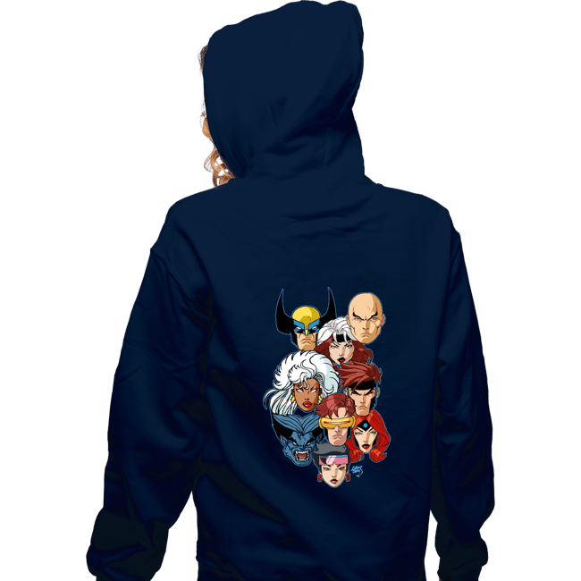 Daily_Deal_Shirts Zippered Hoodies, Unisex / Small / Navy Mutant 97 Heads!