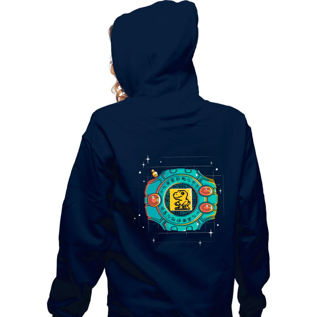 Daily_Deal_Shirts Zippered Hoodies, Unisex / Small / Navy Digivice