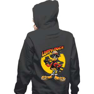 Daily_Deal_Shirts Zippered Hoodies, Unisex / Small / Dark Heather Luffy Duck