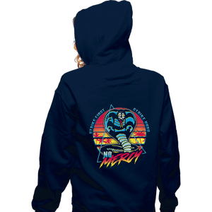 Secret_Shirts Zippered Hoodies, Unisex / Small / Navy Retro Cobra