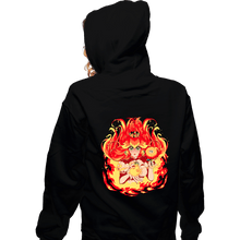 Load image into Gallery viewer, Daily_Deal_Shirts Zippered Hoodies, Unisex / Small / Black Peach Fire
