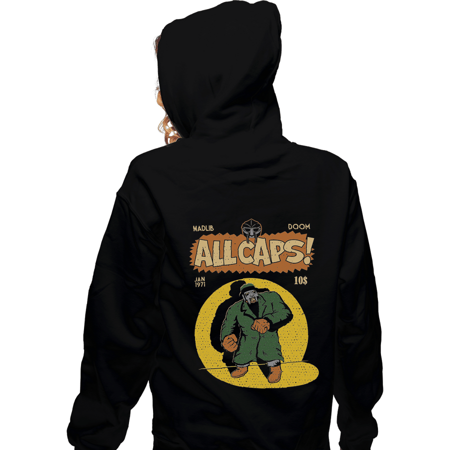 Shirts Zippered Hoodies, Unisex / Small / Black ALL CAPS!