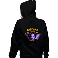 Load image into Gallery viewer, Secret_Shirts Zippered Hoodies, Unisex / Small / Black Nevermore Club
