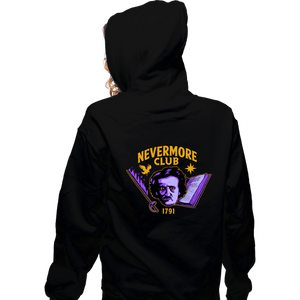 Secret_Shirts Zippered Hoodies, Unisex / Small / Black Nevermore Club