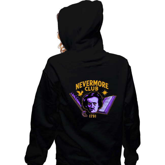 Secret_Shirts Zippered Hoodies, Unisex / Small / Black Nevermore Club