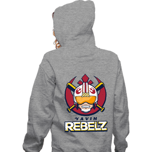 Daily_Deal_Shirts Zippered Hoodies, Unisex / Small / Sports Grey Go Rebelz