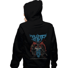 Load image into Gallery viewer, Daily_Deal_Shirts Zippered Hoodies, Unisex / Small / Black Evil House Of Pancakes
