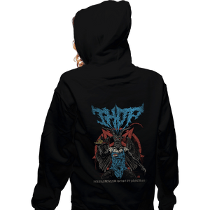 Daily_Deal_Shirts Zippered Hoodies, Unisex / Small / Black Evil House Of Pancakes