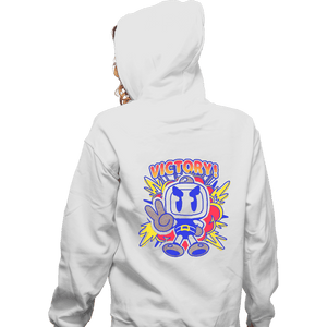 Shirts Zippered Hoodies, Unisex / Small / White Bomber Victory