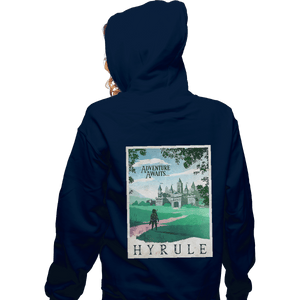 Shirts Zippered Hoodies, Unisex / Small / Navy Visit Hyrule