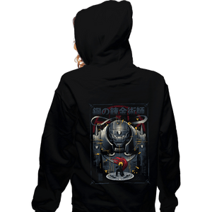 Daily_Deal_Shirts Zippered Hoodies, Unisex / Small / Black Armored Alchemist