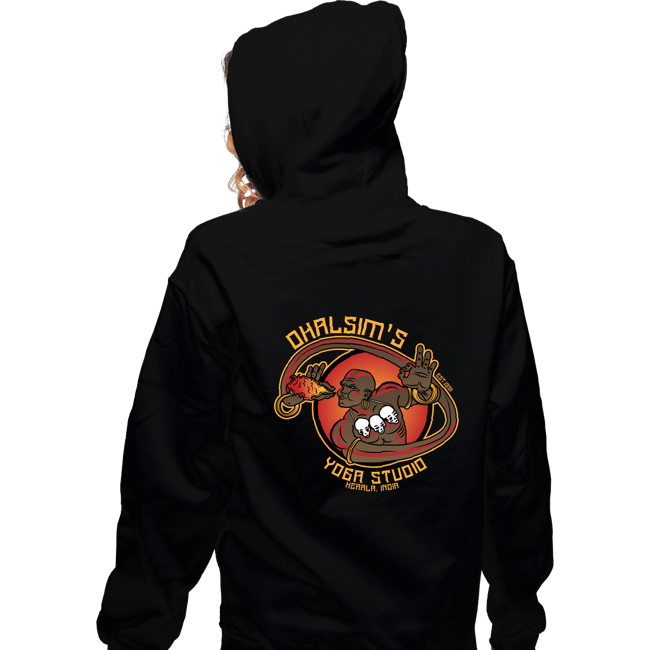 Daily_Deal_Shirts Zippered Hoodies, Unisex / Small / Black Dhalsim's Yoga Studio