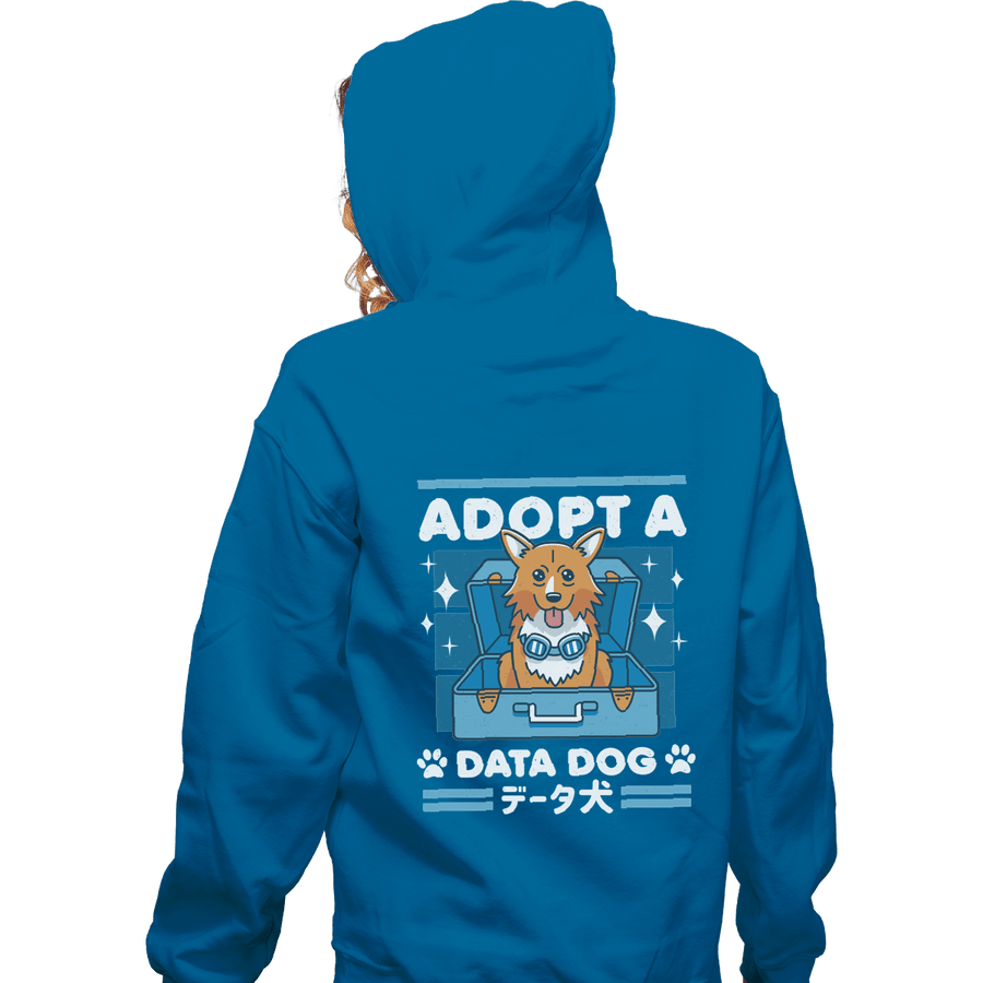 Shirts Zippered Hoodies, Unisex / Small / Royal Blue Adopt A Data Dog