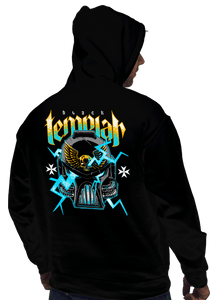 Sold_Out_Shirts Zippered Hoodies, Unisex / Small / Black Black Templar Metal
