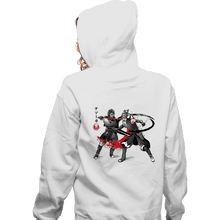 Load image into Gallery viewer, Daily_Deal_Shirts Zippered Hoodies, Unisex / Small / White The Final Lesson Sumi-e
