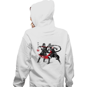 Daily_Deal_Shirts Zippered Hoodies, Unisex / Small / White The Final Lesson Sumi-e