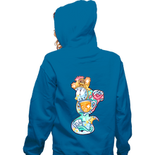 Load image into Gallery viewer, Shirts Zippered Hoodies, Unisex / Small / Royal Blue Magical Silhouettes - Cheshire Cat
