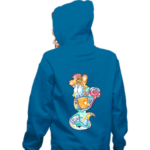 Shirts Zippered Hoodies, Unisex / Small / Royal Blue Magical Silhouettes - Cheshire Cat