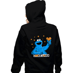 Daily_Deal_Shirts Zippered Hoodies, Unisex / Small / Black Cookie Lover
