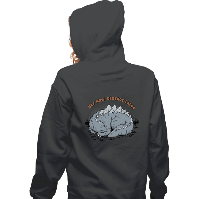 Daily_Deal_Shirts Zippered Hoodies, Unisex / Small / Dark Heather Nap & Destroy