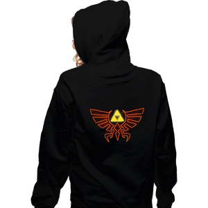 Shirts Zippered Hoodies, Unisex / Small / Black Hyrule Fire Crest