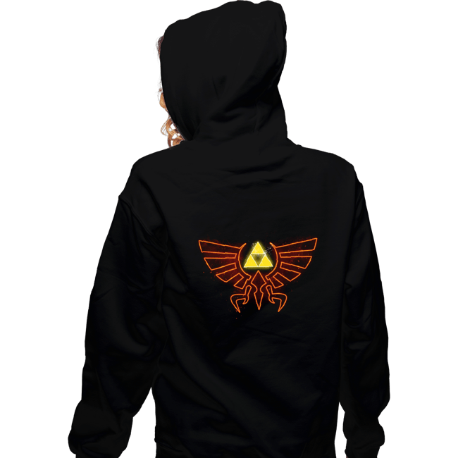 Shirts Zippered Hoodies, Unisex / Small / Black Hyrule Fire Crest