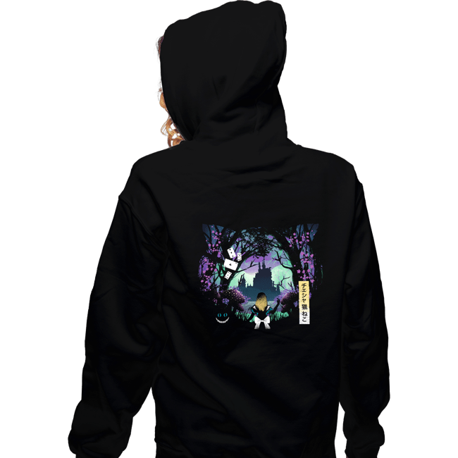 Daily_Deal_Shirts Zippered Hoodies, Unisex / Small / Black Alice Landscape