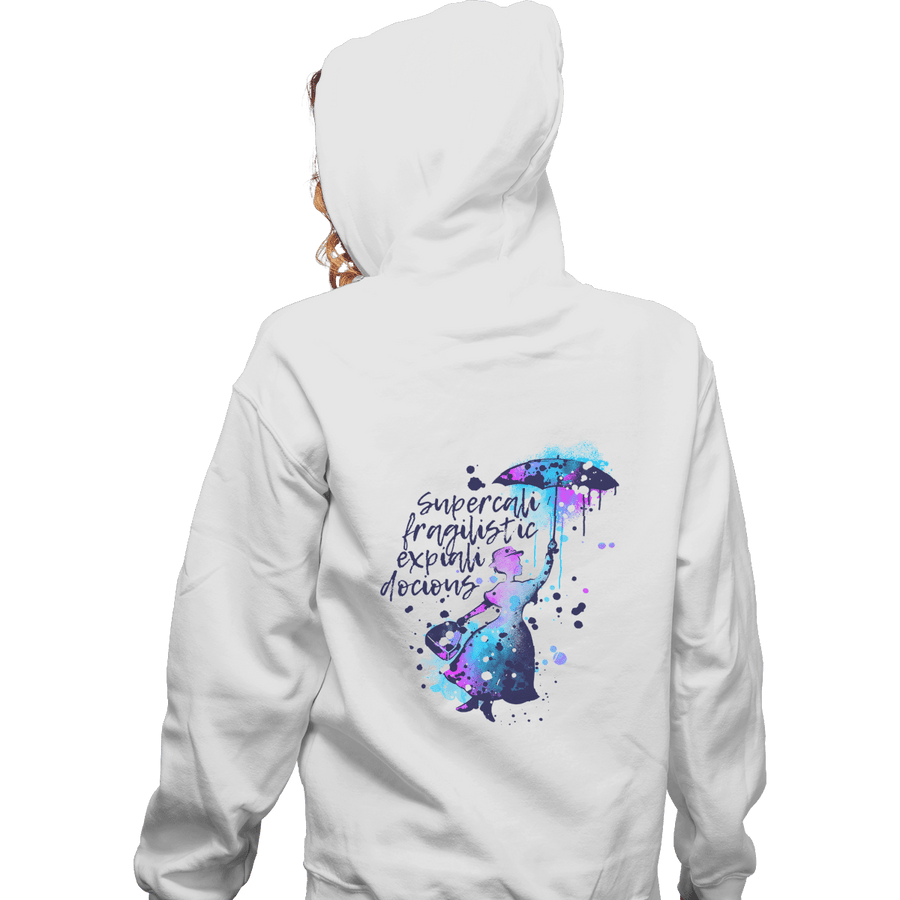 Shirts Zippered Hoodies, Unisex / Small / White Mary Watercolor