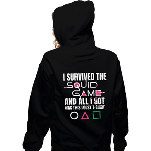 Secret_Shirts Zippered Hoodies, Unisex / Small / Black Lousy Squid Shirt