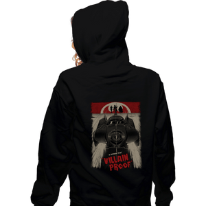 Secret_Shirts Zippered Hoodies, Unisex / Small / Black Villain Proof Poster