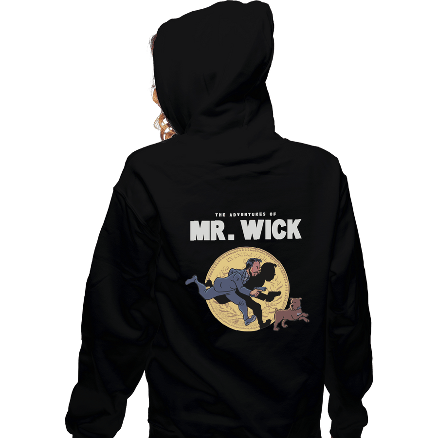 Shirts Zippered Hoodies, Unisex / Small / Black The Adventures Of Mr. Wick
