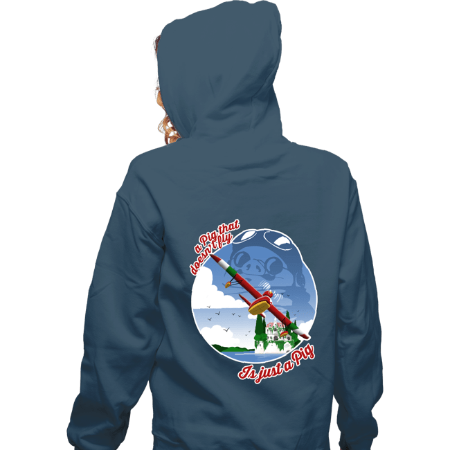 Shirts Zippered Hoodies, Unisex / Small / Indigo Blue A Pig That Doesn't Fly