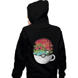 Shirts Zippered Hoodies, Unisex / Small / Black Cup Of Grass