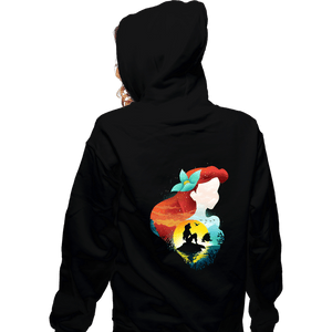 Daily_Deal_Shirts Zippered Hoodies, Unisex / Small / Black Ariel Shadow