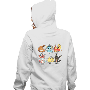 Secret_Shirts Zippered Hoodies, Unisex / Small / White Eevee Emotes