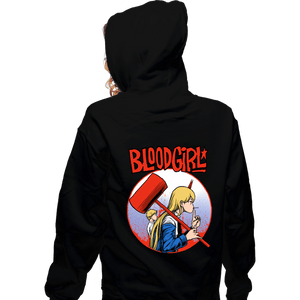 Daily_Deal_Shirts Zippered Hoodies, Unisex / Small / Black Blood Girl