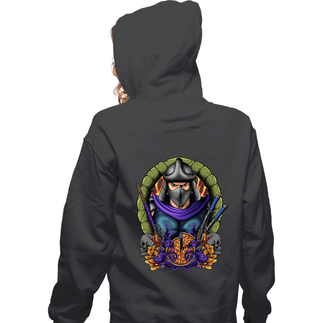 Daily_Deal_Shirts Zippered Hoodies, Unisex / Small / Dark Heather Shredder Crest