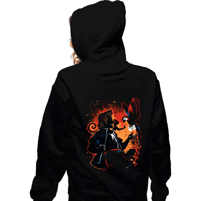 Daily_Deal_Shirts Zippered Hoodies, Unisex / Small / Black Pet Detective