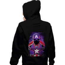 Load image into Gallery viewer, Shirts Zippered Hoodies, Unisex / Small / Black Glitch Captain America
