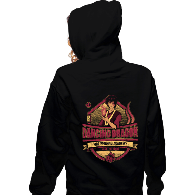 Daily_Deal_Shirts Zippered Hoodies, Unisex / Small / Black Dancing Dragon