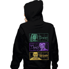 Load image into Gallery viewer, Shirts Zippered Hoodies, Unisex / Small / Black The Good, The Bad, And The Beast
