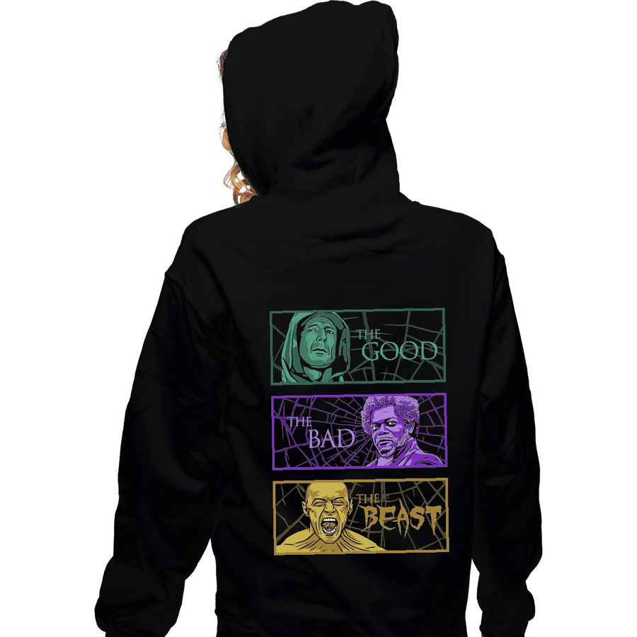 Shirts Zippered Hoodies, Unisex / Small / Black The Good, The Bad, And The Beast