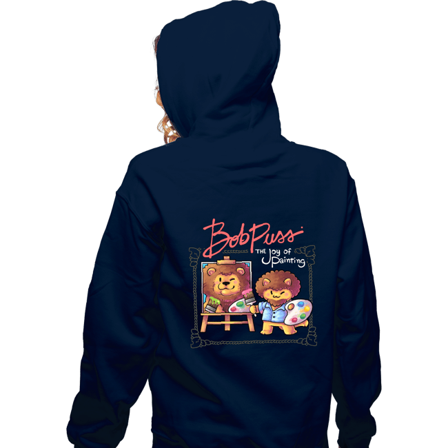Daily_Deal_Shirts Zippered Hoodies, Unisex / Small / Navy Kitty Painter