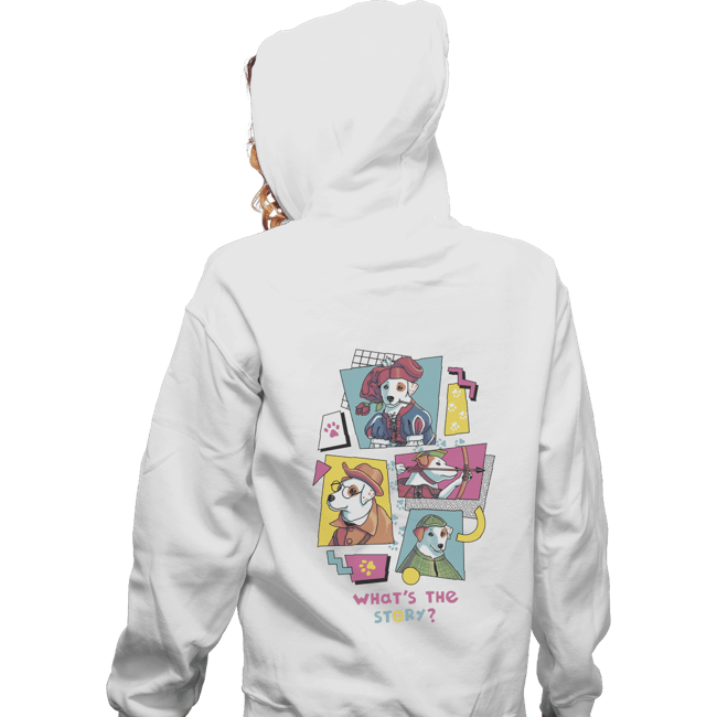 Shirts Zippered Hoodies, Unisex / Small / White What's The Story?